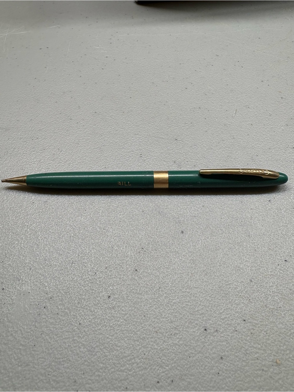 Sheaffer Admiral Green And Gold 0.9mm Pencil - c. 1950 - USA, READ BELOW